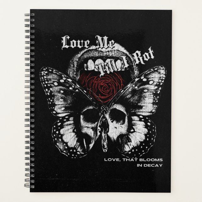 Agenda Amor en decadencia - Diseño de ropa urbana gótica (Anverso)