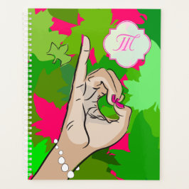 Agenda Amor rosa y verde