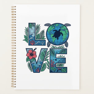 Agenda Amor Tortuga Marina Tierra Tropical