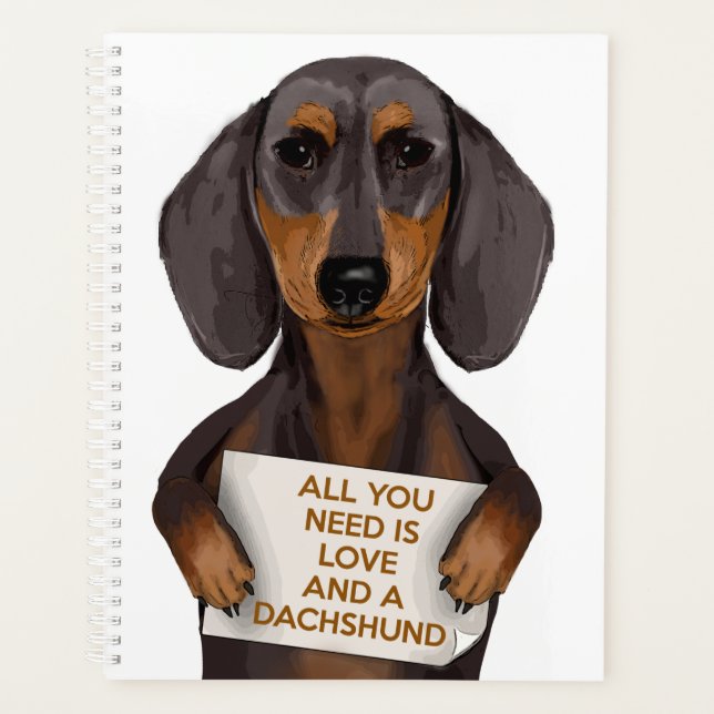 Agenda Amor y Dachshund (Anverso)
