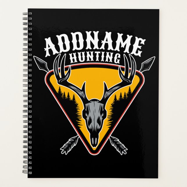 Agenda AÑADIR NOMBRE Hunter Elk Skull Big Antlers Caza de (Anverso)