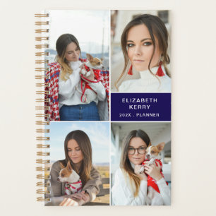 Agenda Añadir su propio Personalizado 4 azul Collage de f