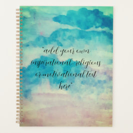 Agenda Añadir una acuarela de texto hermosos cielos azule