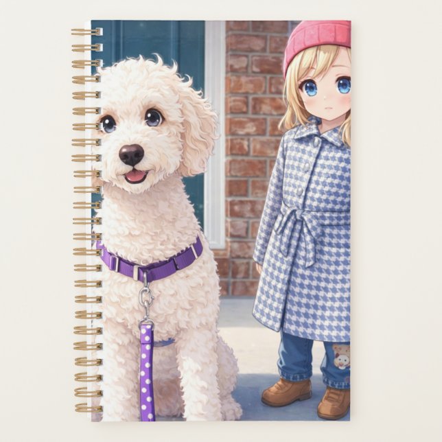 Agenda Anami Planner Girl & Puppy Small Best Friends  (Anverso)