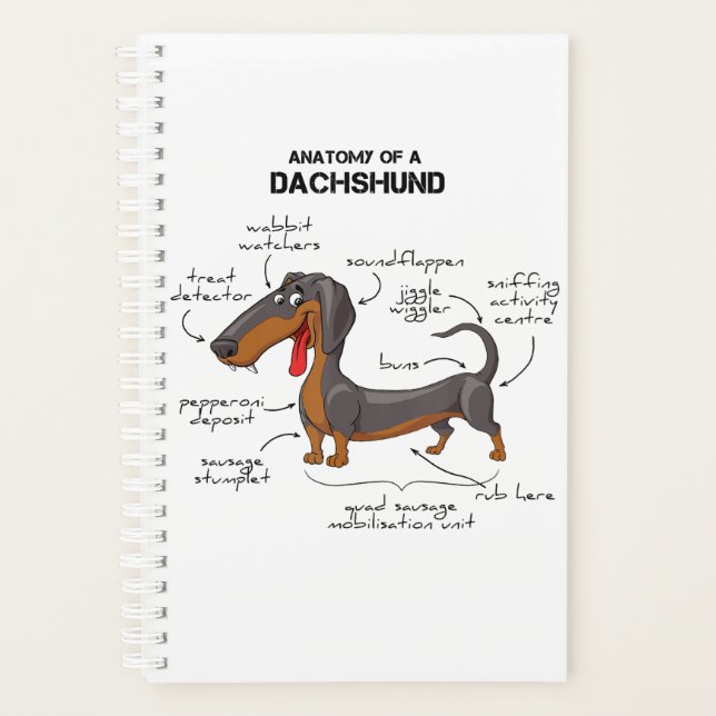 Agenda Anatomy Of A Dachshund - Funny Dog (Anverso)