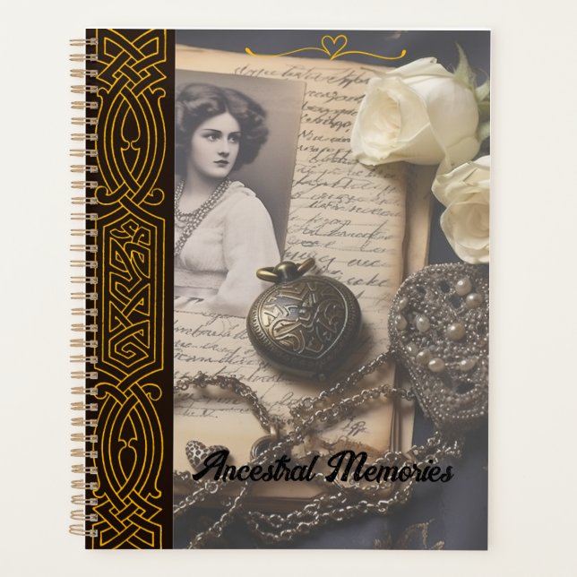 Agenda Ancestral Recuerdos Vintage Planner (Anverso)