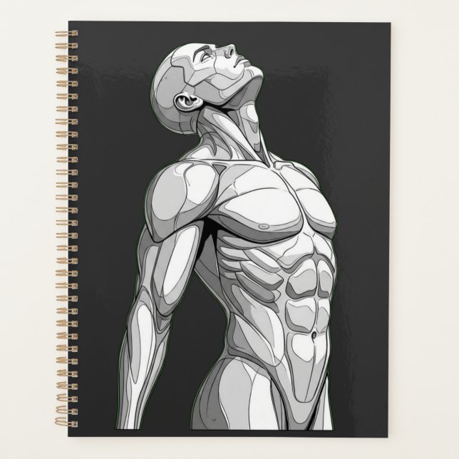 Agenda Android Anatomy: Futuristic Cyborg Daily Planner (Anverso)