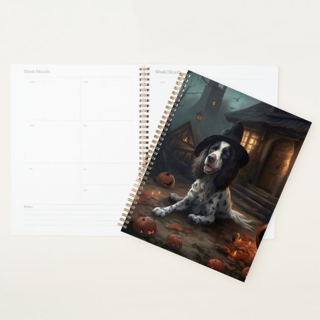 Agenda Anglo Springer Spaniel calabazas Halloween Scary (Demostración)