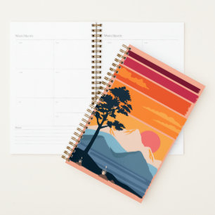 Agenda Anhelo Retro Paseo Atardecer Montaña Belleza De La