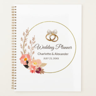 Agenda Anillos de Boda de Oro Elegantes Personalizados