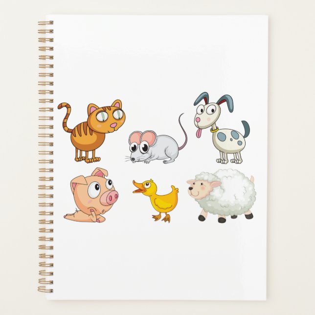 Agenda Animales de granja divertidos y lindos (Anverso)