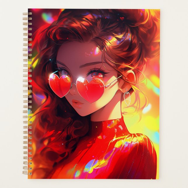 Agenda Anime Chica Hearts (Anverso)