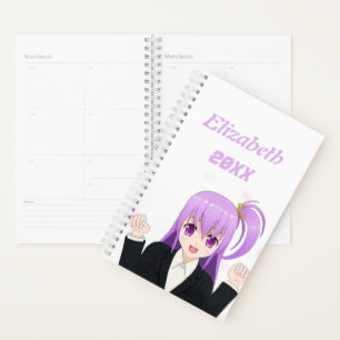 Agenda Anime Chica kawaii lindo rosa 2022