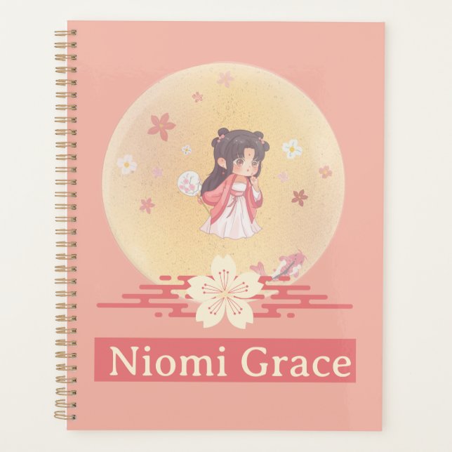 Agenda Anime Kawaii Chica Coral Cream (Anverso)