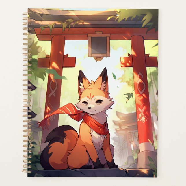 Agenda Anime Kitsune Cute Fox Fantasy Art (Anverso)