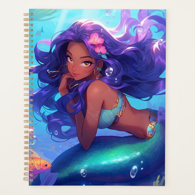 Agenda Anime Mermaid Chica Fantasy Art (Anverso)