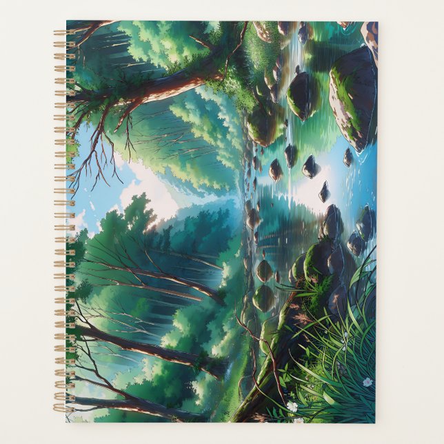 Agenda Anime Waldlandschafts Grafik (Anverso)