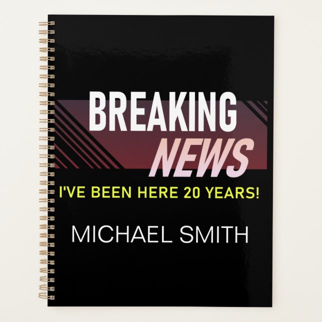 Agenda Aniversario Del Trabajo De 20 Años Vigésimo Emplea (Anverso)