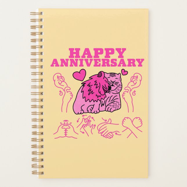 Agenda Aniversario feliz - Diseño ASL (Anverso)