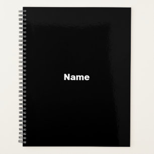 Agenda año de monograma de texto con nombre personalizado