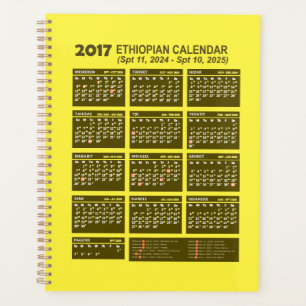 Agenda Año natural etíope 2024 y 2025