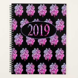 Agenda Año Nuevo 2019 Púrpura Rosa Cuatro Ropas De Hojas 