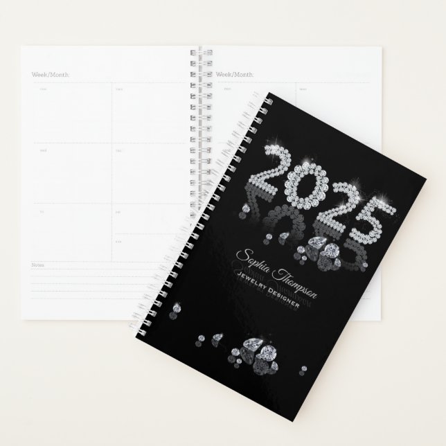 Agenda Año Nuevo 2025 Brillante Diamantes (Demostración)