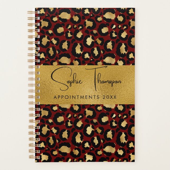 Agenda Año nuevo Leopard Gold (Anverso)