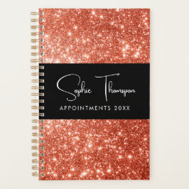 Agenda Año nuevo purpurina Rojo