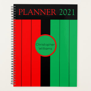 Agenda Año Personalizado de los Colores Kwanzaa Kinara 20