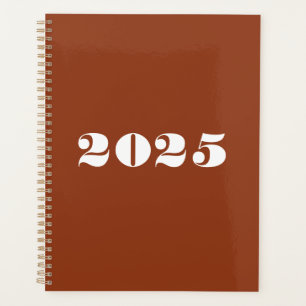 Agenda Año personalizado de tipografía audaz de terracota