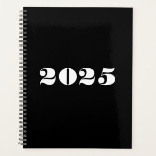 Agenda Año personalizado de tipografía en negrita blanca 
