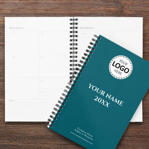 Agenda Año personalizado, logotipo, texto, diario Verde a