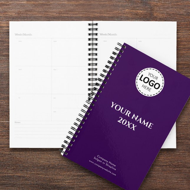 Agenda Año personalizado, logotipo, texto, morado (Subido por el creador)