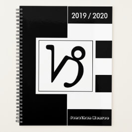 Agenda Año personalizado Rótulo Zodiaco Capricornio Blanc