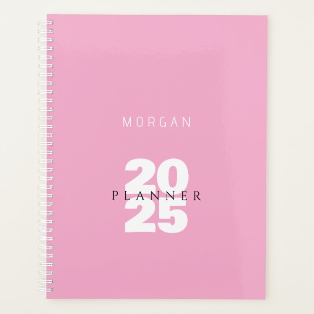 Agenda Año y nombre, título, rosa pálido (Anverso)