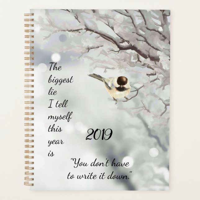 Agenda Anote la cita Inspiradora de Chickadee (Anverso)