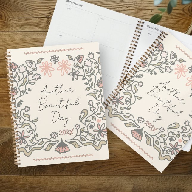 Agenda Another Beautiful Day Floral Illustration Planner (Subido por el creador)