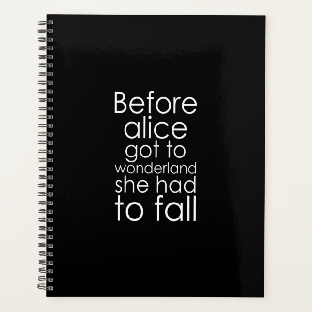 Agenda antes de que alice llegara a wonderland tuvo que c (Anverso)