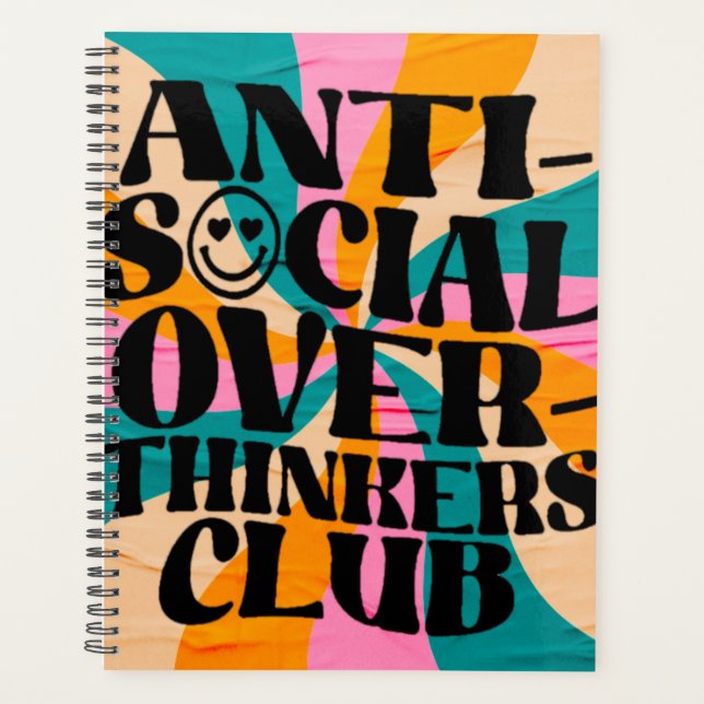 Agenda Anti social overthinkeners club (Anverso)