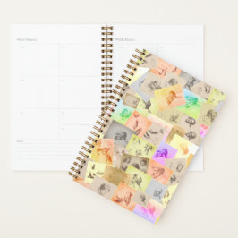 Agenda Antiguos estudios de lápiz de cabezas, manos, oido