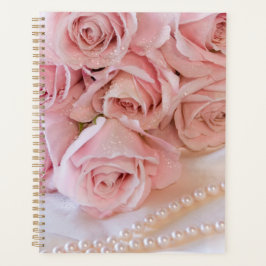 Agenda Anual, planificador, personalizable, flores y perl