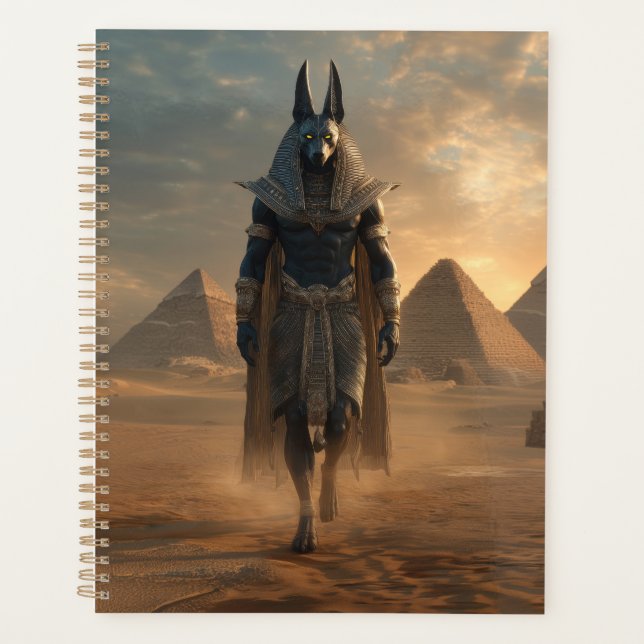 Agenda Anubis Planner – Egyptian Mythology Dark Aesthetic (Anverso)