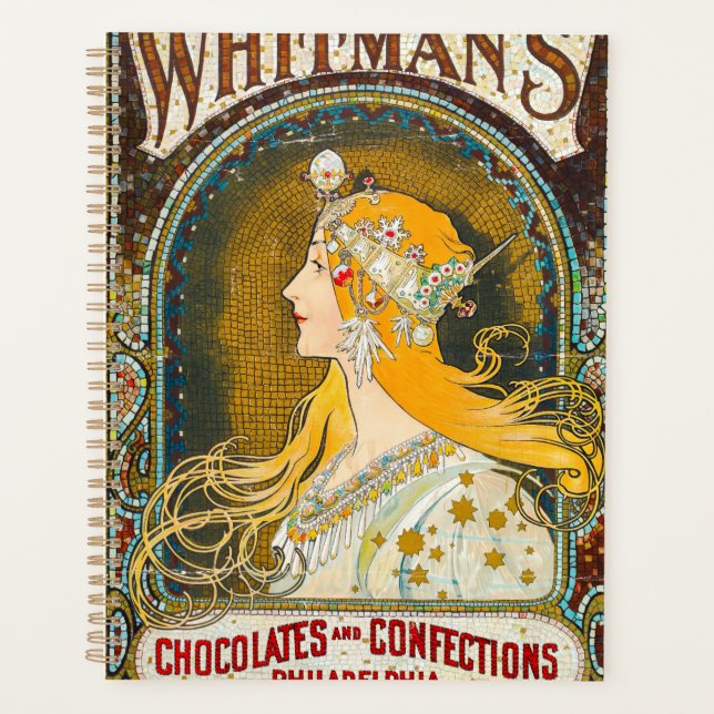 Agenda Anuncio vintage de Whitman's de Alphonse Mucha (Anverso)