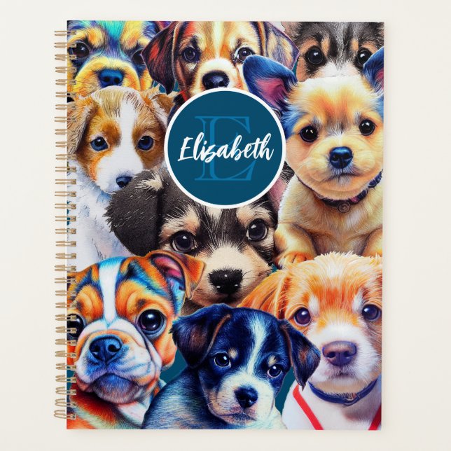 Agenda Apreciable Monograma Puppy Planner (Anverso)