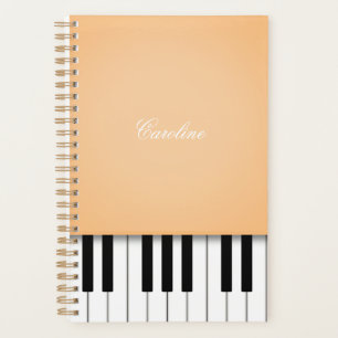 Agenda Apricot Naranja Piano Teclado Música personalizada