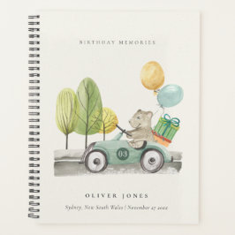 Agenda Aqua Green Cualquier Edad Fiesta de Cumpleaños Ted