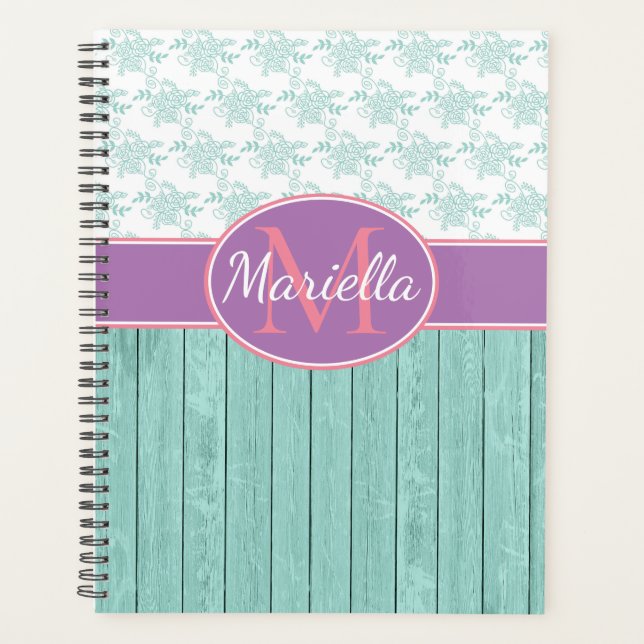 Agenda Aqua y Lavanda personalizados (Anverso)