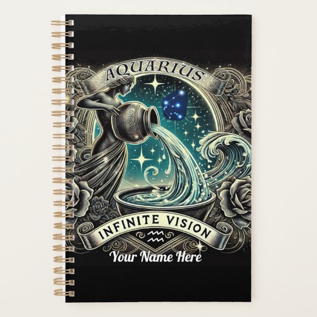 Agenda Aquarius "Infinite Vision" Planner (Anverso)