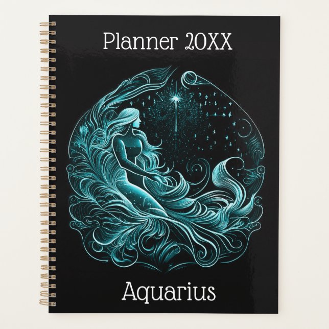Agenda Aquarius Zodiac Planner (Anverso)